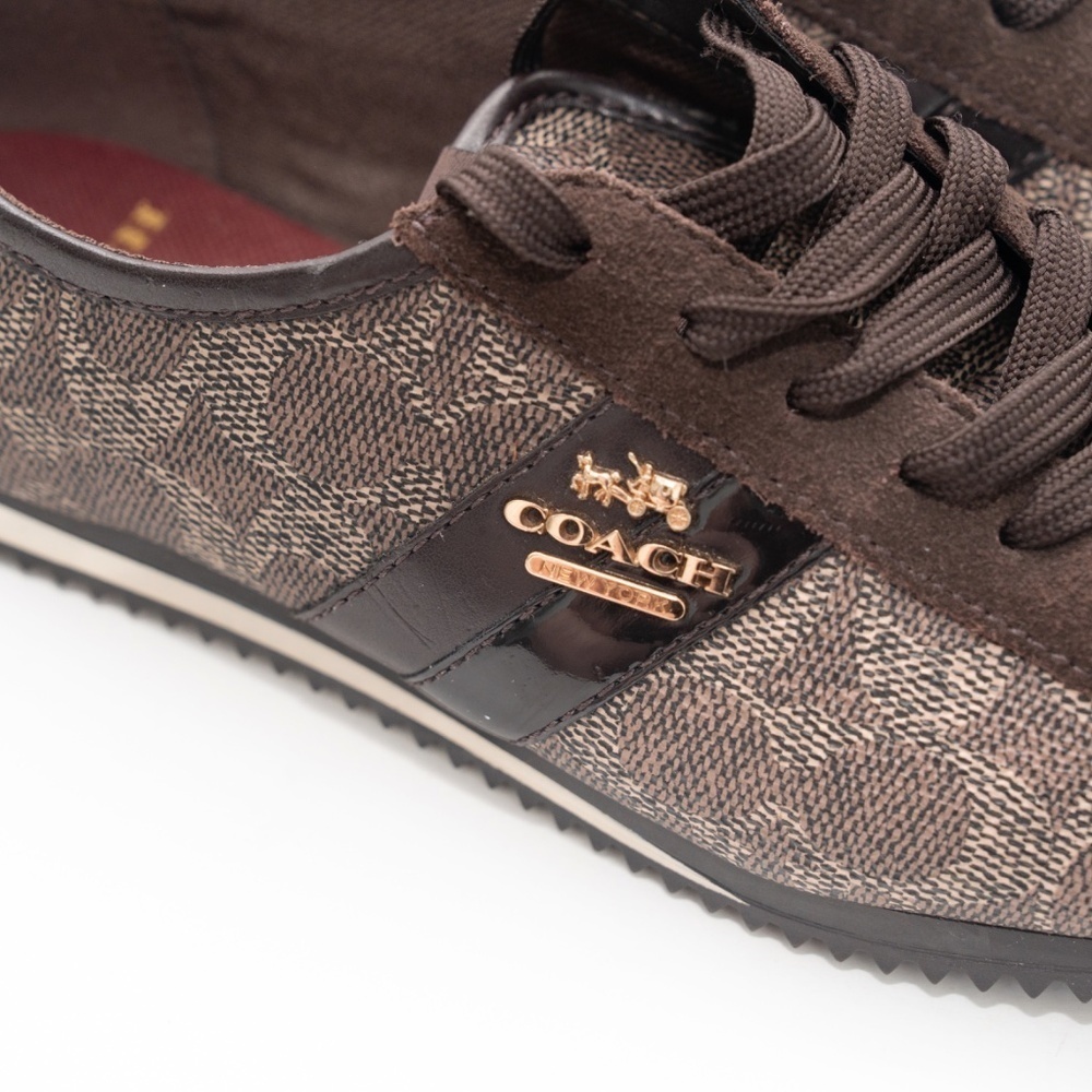 Coach. Ivy Leather Logo‎ Sneakers. - Picture 10 of 14